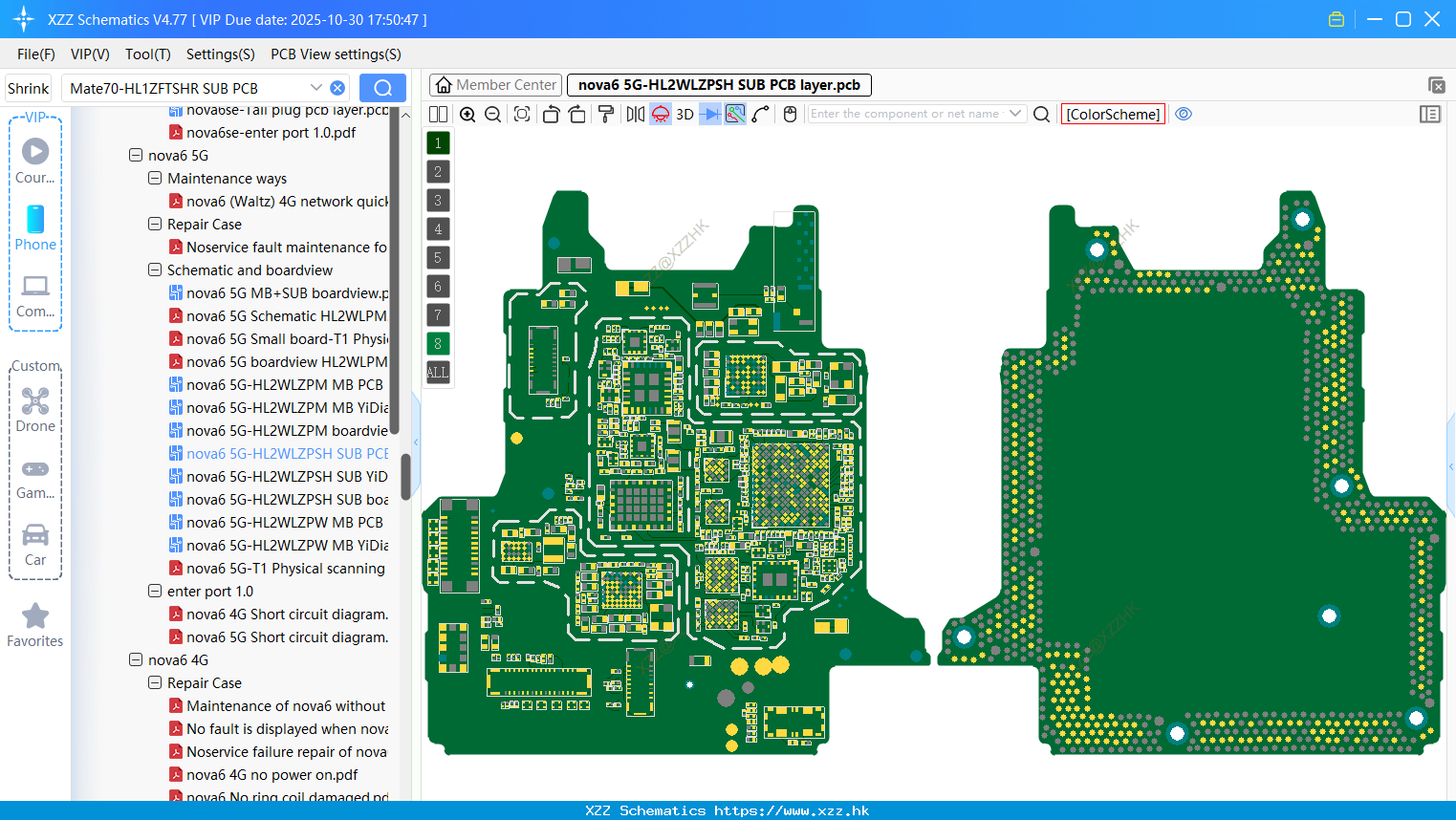 Huawei Nova6 5G-HL2WLZPSH SUB PCB Layer